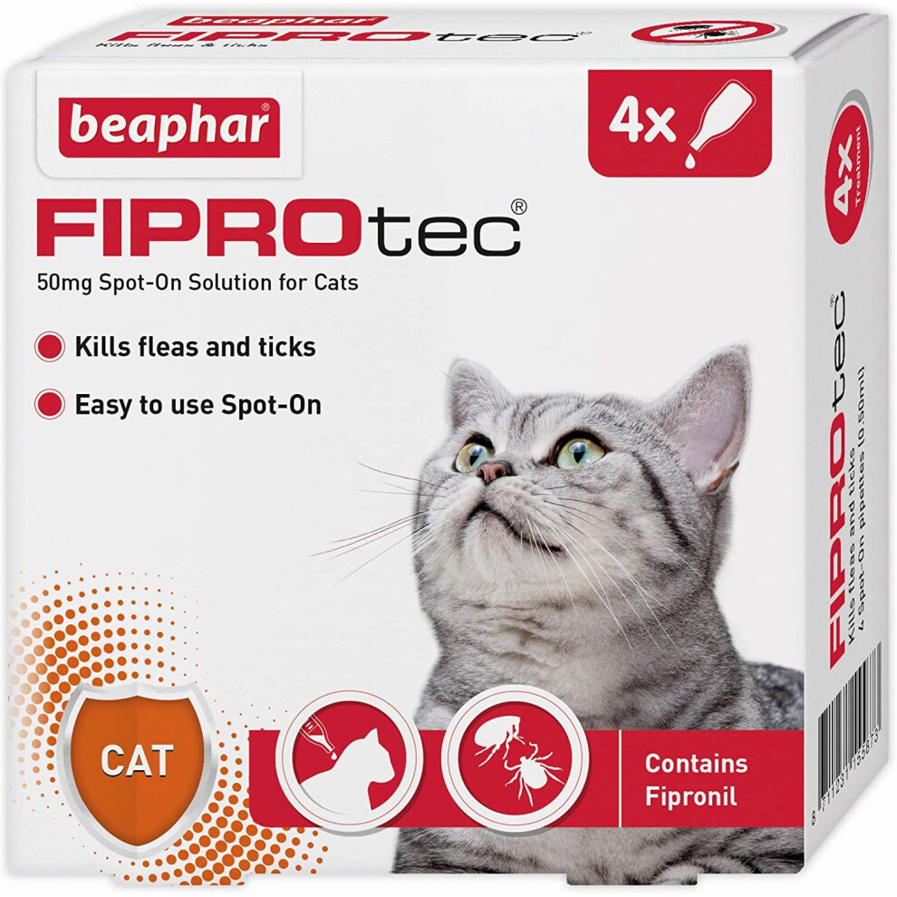 Beaphar Fiprotec Spot-On Cat, 4 Pipette