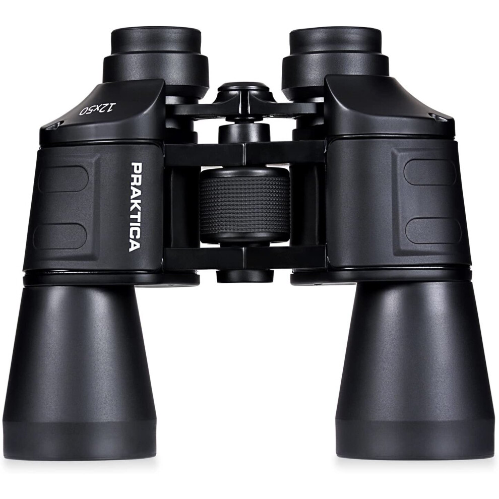 Praktica Falcon 12x50 Professional Binoculars for Adults - Porro Prism, Sturdy Construction, Bright Sharp Clear Image, Bird Watching Spotting Travel