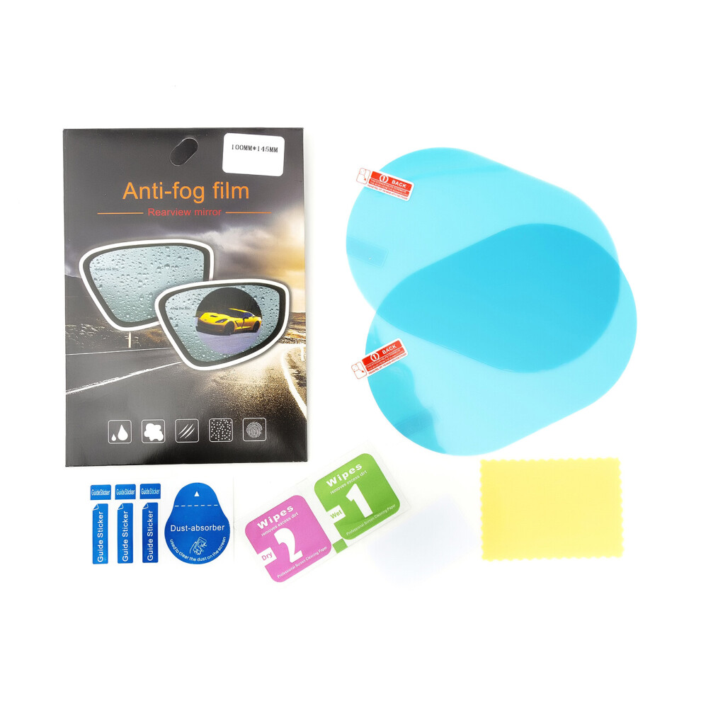 Petrolscooter 2X Anti Water Mist Fog Protective Film Clear Rear View Mirror Mobility Scooter