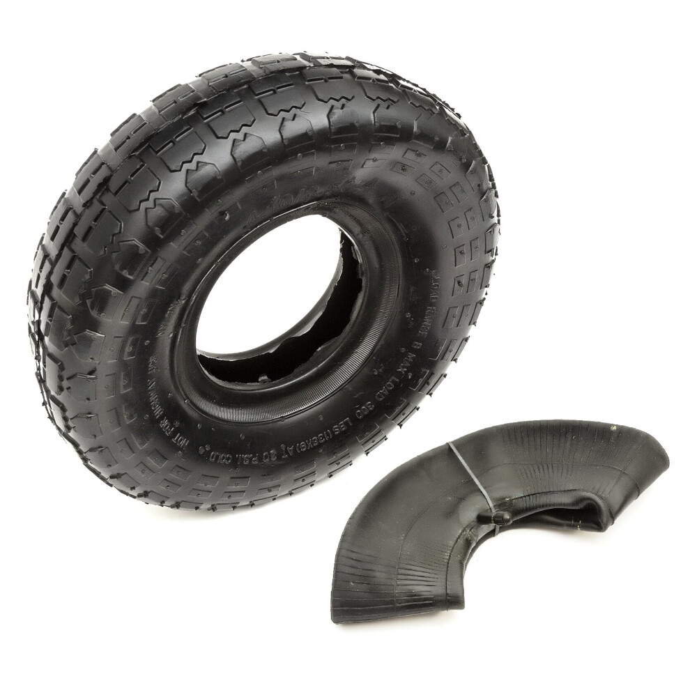 Petrolscooter Tyre & Inner Tube Straight Valve Kit 4.10/3.50-4 4 Inch Wheel Mobility Scooter