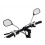 Universal Rear View Handlebar Adjustable Mirrors & Reflector Mobility Scooter 2