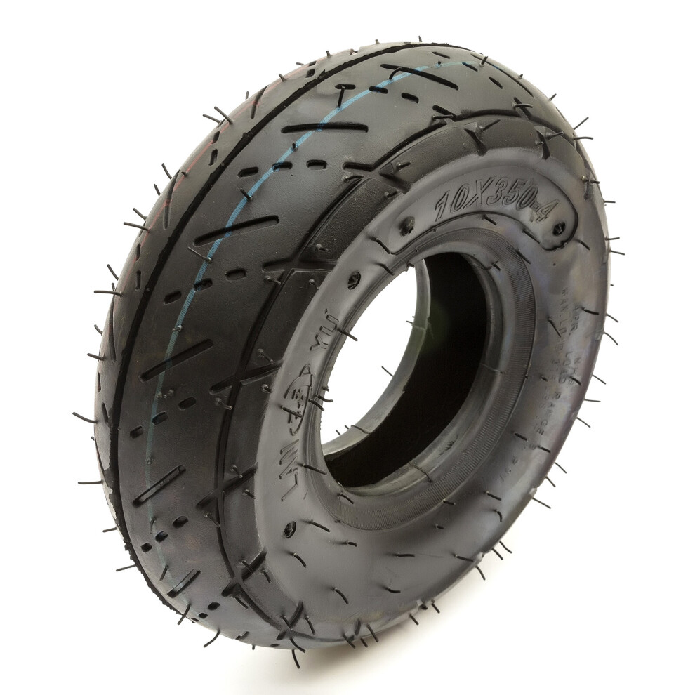 Petrolscooter 4 Ply 10 Inch Tyre 10X350-4 10X3.50-4 Tarmac Tread 4 Inch Wheel Mobility Scooter
