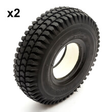 2 Solid PU Tyre 260x85 4 Inch Black Puncture Proof Mobility Scooter Block Tread
