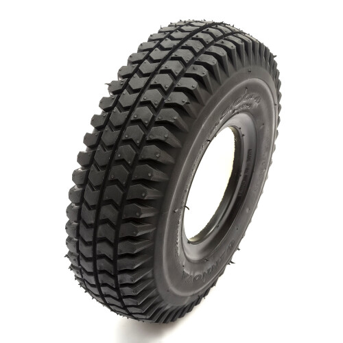 Solid PU Tyre 260x85 4 Inch Black Puncture Proof Mobility Scooter Block Tread 1