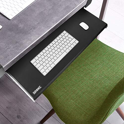 Duronic DKTPX1 Keyboard Platform: Clamp-On Under-Desk Drawer for Keyboard & Mouse, Ergonomic, Easy No-Tools Install 1