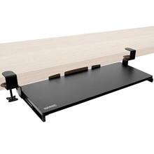 Duronic Keyboard Platform DKTPX2 | Under Desk Drawer for Keyboard and Mouse | Clamp On Keyboard Tray | Ergonomic Workstation Solution | Sliding P