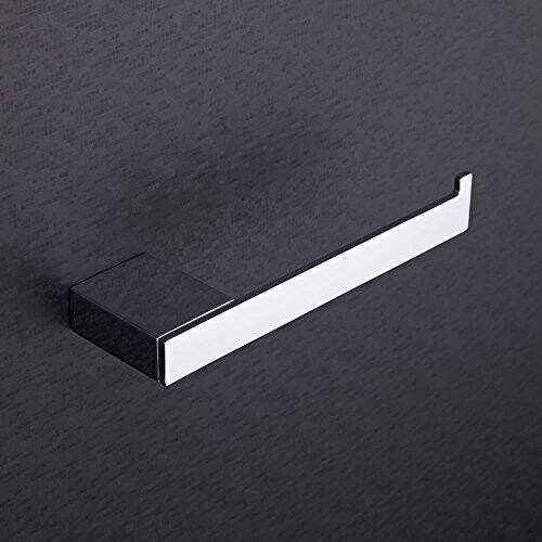 Milano Milano Arvo  Modern Wall Mounted Square Bathroom Toilet Roll Holder - Chrome 1