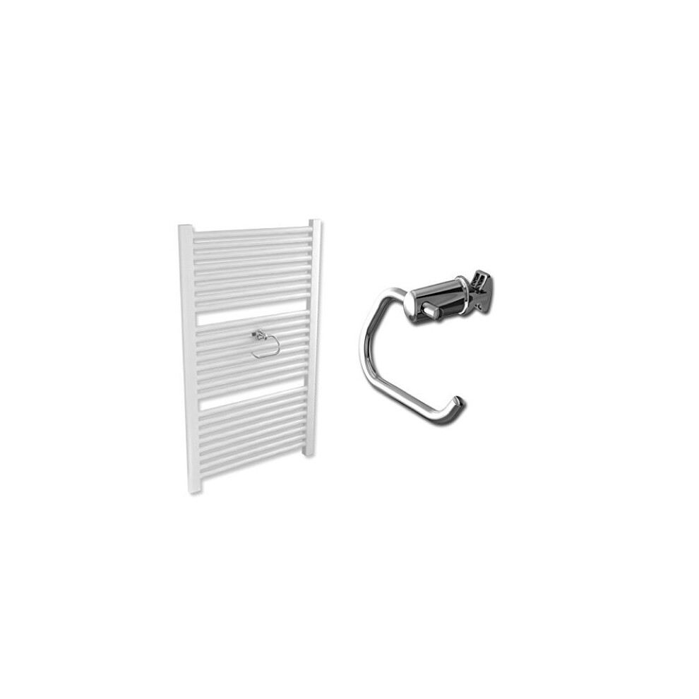Chrome Toilet Paper Holder for Clip on Heated Towel Rail Extra Towel Holder