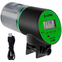 Zacro USB Charger Automatic Fish Feeder Large-capacity lithium battery for Aquarium Fish Tank with LCD Display, Fish Food Dispenser