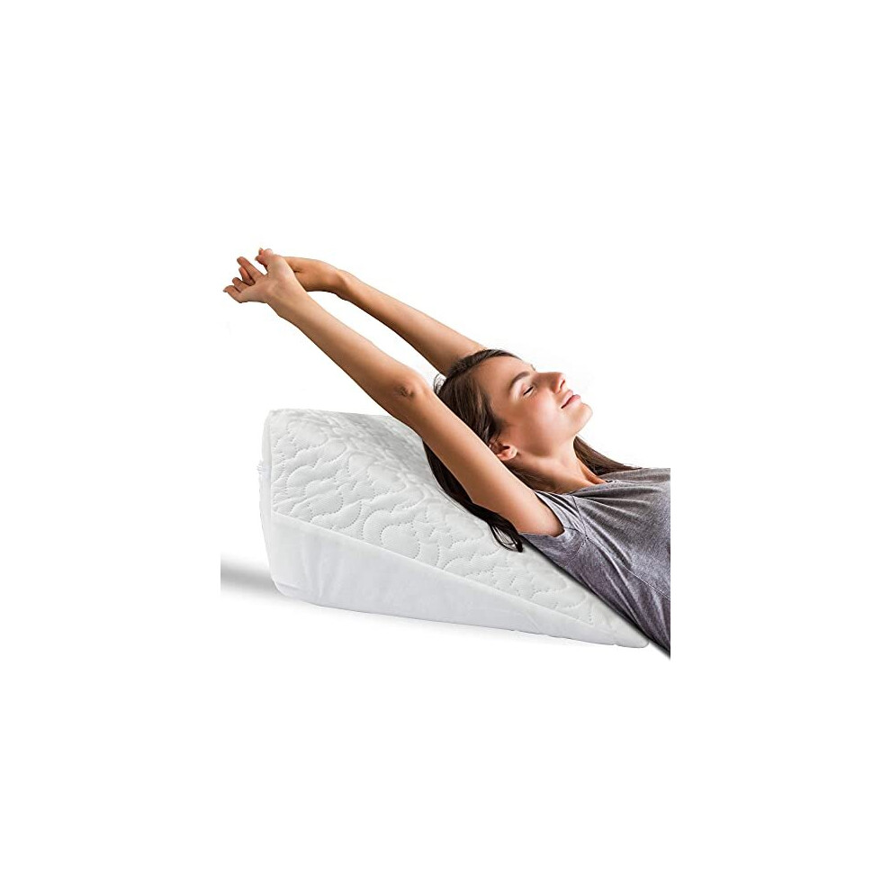 Cloe' Louis Best Wedge Pillow Orthopaedic Acid Reflux Pillow For Back Pain | Acid Reflux | Allergies | Snoring | Soft Support Foam With Wash
