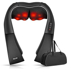 ALLJOY Shiatsu Back and Neck Massager with Heat?Electric Deep Tissue 3D Kneading Massage Pillow for Shoulder, Legs, Foot and Body, Muscle Pain Re