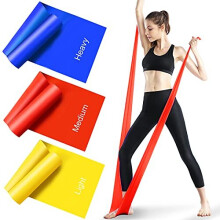 Resistance Bands Set, [Set of 3] 1.5M/4.9ft Skin-Friendly Exercise Bands with 3 Resistance Levels,Workout Resistance Bands Set for Women Men,Idea