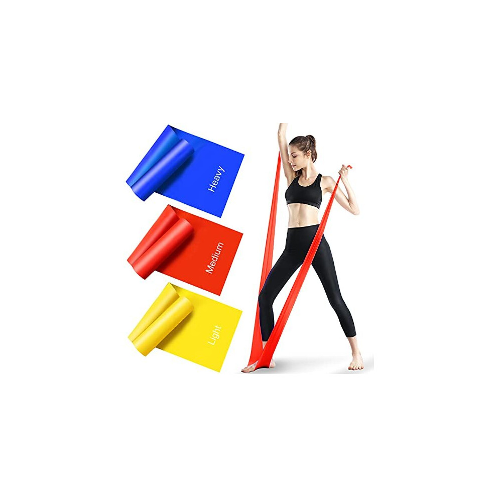 Resistance Bands Set, [Set of 3] 1.5M/4.9ft Skin-Friendly Exercise Bands with 3 Resistance Levels,Workout Resistance Bands Set for Women Men,Idea