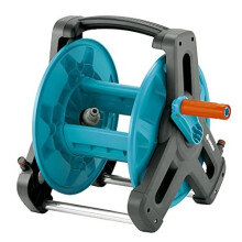 GARDENA Classic Hose Reel 50: Water hose reel for garden hose max. 50 m (13 mm tube), compact structure, with drip device, angled hose connector