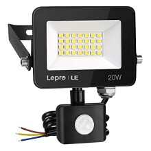 Lepro 20W Security Lights Outdoor Motion Sensor, 1700 Lumen PIR Light, IP65 Waterproof Motion Sensor Flood Light, Ultra Thin Garden Light Security