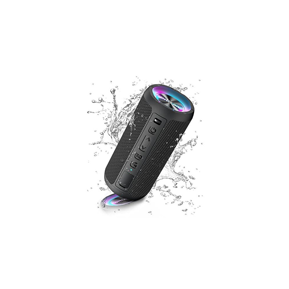 Ortizan Bluetooth Speaker, Portable Wireless Bluetooth Speakers With Led Louder Volume & Enhanced Bass, Ipx7 Waterproof, 30H Playtime, Dur Light 6291948016701