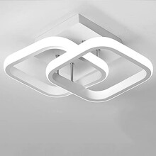 Ceiling Light Modern 22W LED Cool White 6000K Acrylic Square LED Ceiling Lamp for Hallway Office Bedroom Kitchen Living Room ceiling light(White)