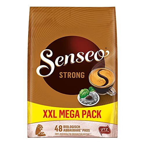 Senseo Strong Coffee Pads - 3-Pack, Intense Flavour, 144 Pads 1