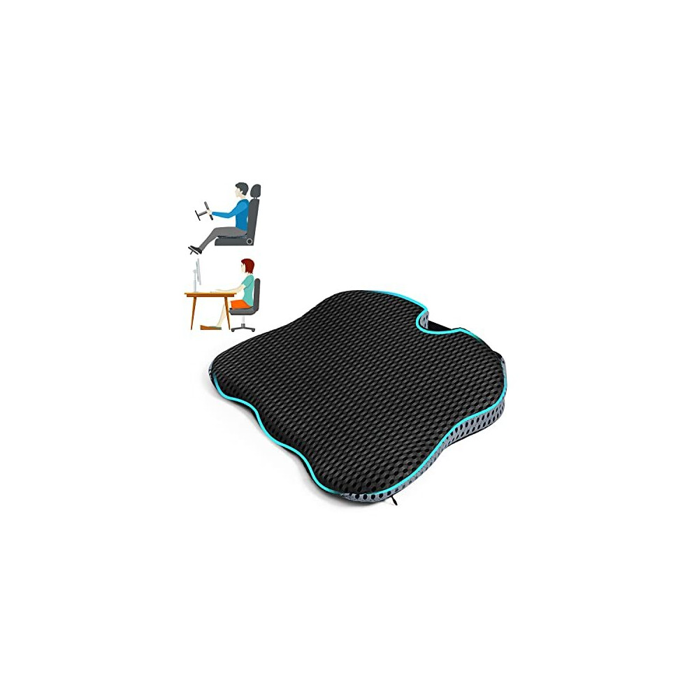 Dreamer Car Wedge Seat Cushion for Car Seat Driver/Passenger- Car Seat Cushions for Driving Improve Vision/Posture - Memory Foam Car Seat Cushion for Hip Pain (Mesh Cover,Black) - Image 3