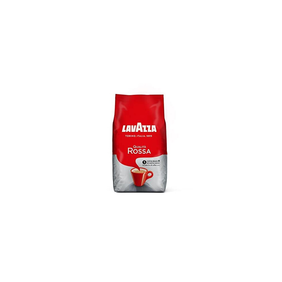 New Lavazza Qualita Rossa Coffee Beans, Pack Of 6, 6 X 1000G