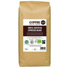 Coffee Masters Triple Certified Arabica Coffee Beans 1kg - Fairtrade Organic Coffee Beans Blend - Medium Roast Whole Coffee Beans Ideal for Espre
