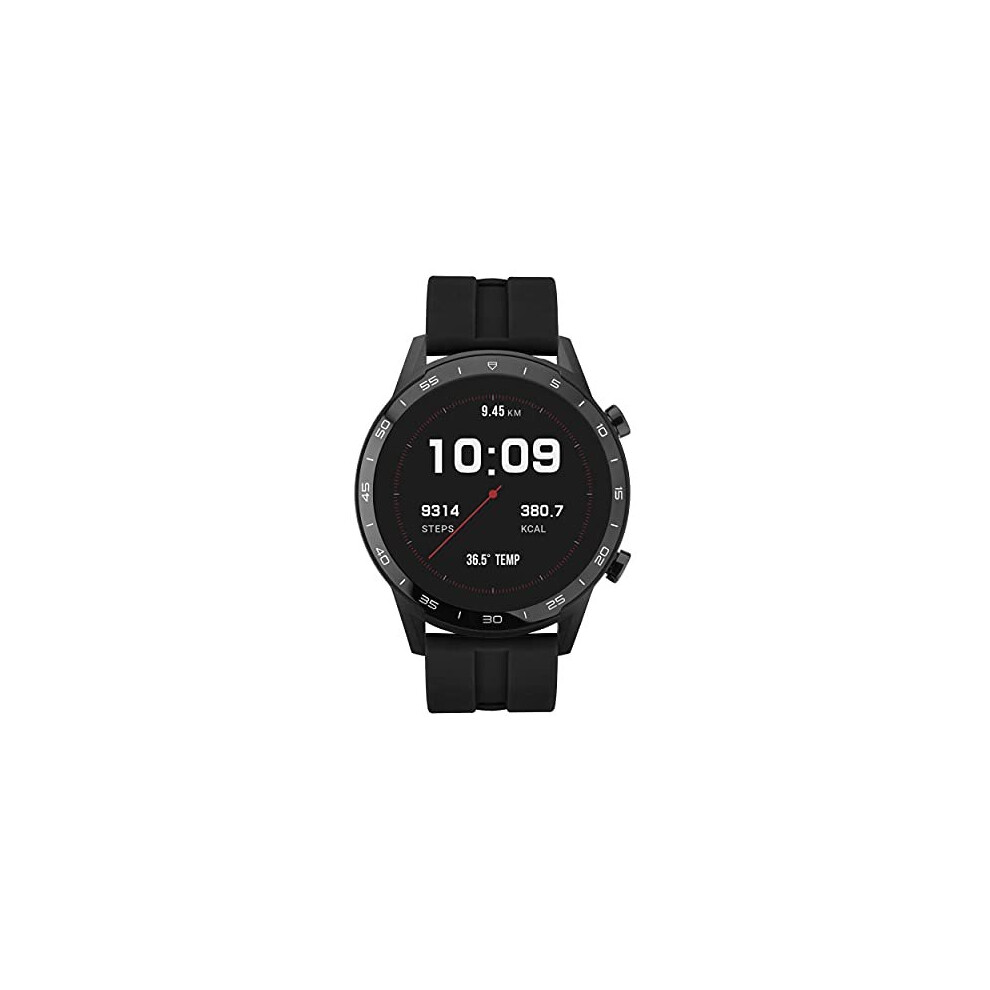 Sekonda Mens 45mm Smart Watch with Heart Rate and Sleep Monitor, Daily Activity, Sports, Music, Weather & Message Functions, with Rubber Strap.