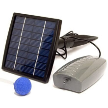 Woodside Solar Oxygenator Air Pump for Pond - 1.5W Aerator 1 Air Stone Oxygen Pump for Garden, Aquarium Fish Tank