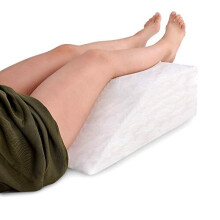 JD Linens Leg Elevation Pillow - Body Wedge Upholstery Foam Rest Support - Breathable Washable Quilted Cover - Post-Surgery, Ligament fractu