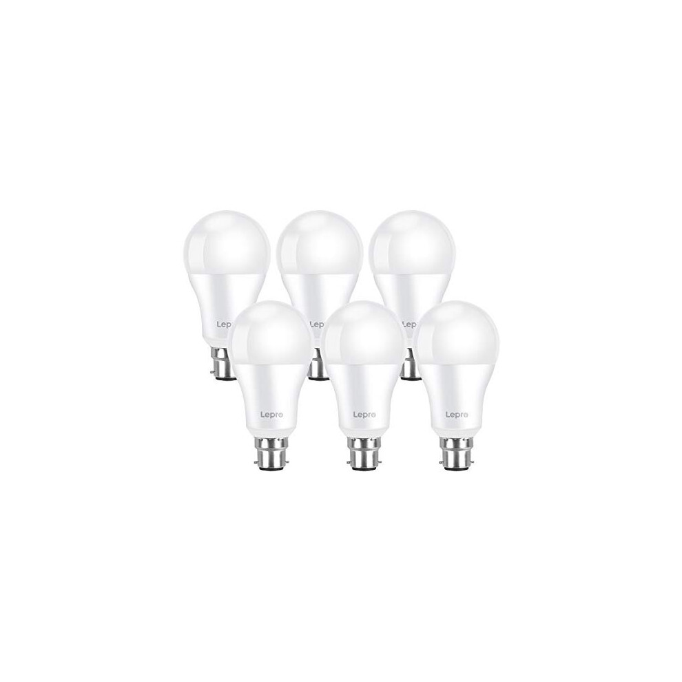 Lepro Bayonet Light Bulbs 100 Watt Equivalent, Cool White 6500K Daylight Bulbs, 13.5W B22 LED Bulbs, Super Bright 1521 Lumen BC Lightbulbs, Non-d