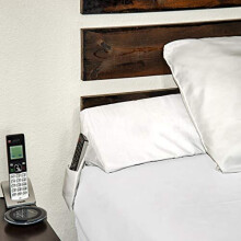 SnugStop Bed Wedge Pillow Stopper, This Long Pillow Closes The Gap Between Your Mattress and Headboard Pillow, The Triangle Pillow Wedge is