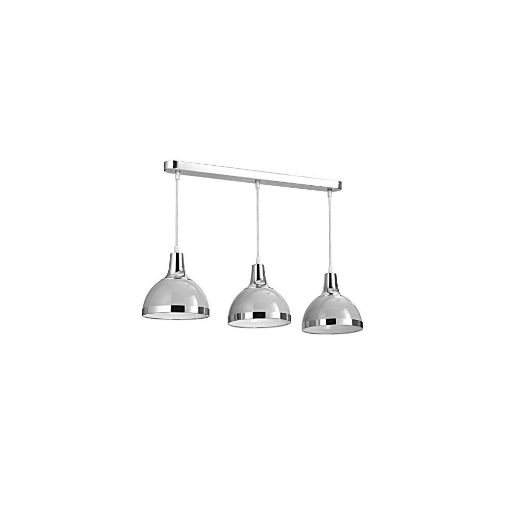 Premier Housewares E27 Edison Screw 40 W 3 Ceiling Shade Ceiling S Flint Pendant Ing Ceiling Pendant H110xw68xd18 Light/Grey