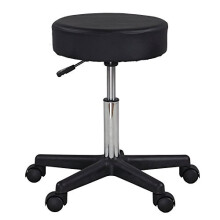 Display4top Black Adjustable Rolling Cushion Tattoo Massage Hydraulic Salon Stool,5 Wheels