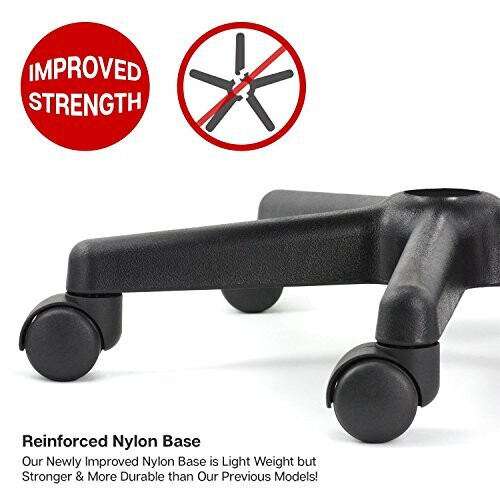 Display4top Black Adjustable Rolling Cushion Tattoo Massage Hydraulic Salon Stool,5 Wheels 1