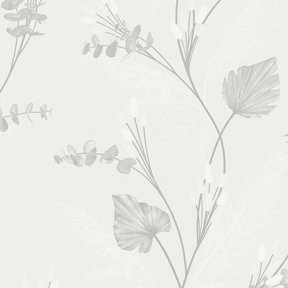 Holden Decor Opus Amarante Dove Wallpaper 36250 - Italian Heavyweight Vinyl, Metallic Embossed Fabric Effect, Scrubbable, 10.05M X 53Cm