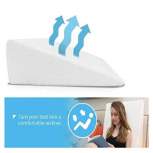 Goldstar Premium Memory Foam Bed Wedge Pillow Memory Foam Doctor Designed Hypoallergenic Support for Back Pain Snoring Gerd Acid Reflux Hear