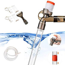 STARROAD-TIM Fish Tank Aquarium Gravel Cleaner Kit Long Nozzle Water Changer for Water Changing and Filter Gravel Cleaning with Air-Pressing Butt