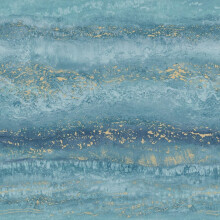 Muriva Semper Marble Teal Gold Wallpaper 189504
