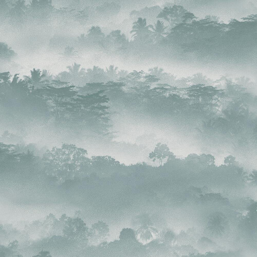 Muriva Muriva Tropical Landscape Teal Wallpaper 188501