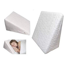 GAX Orthopedic Bed Wedge Pillow for Anti-Snore, Acid Reflux & Respiratory Support - Foam Back & Reading Cushion (20 x 18 x 11 in)
