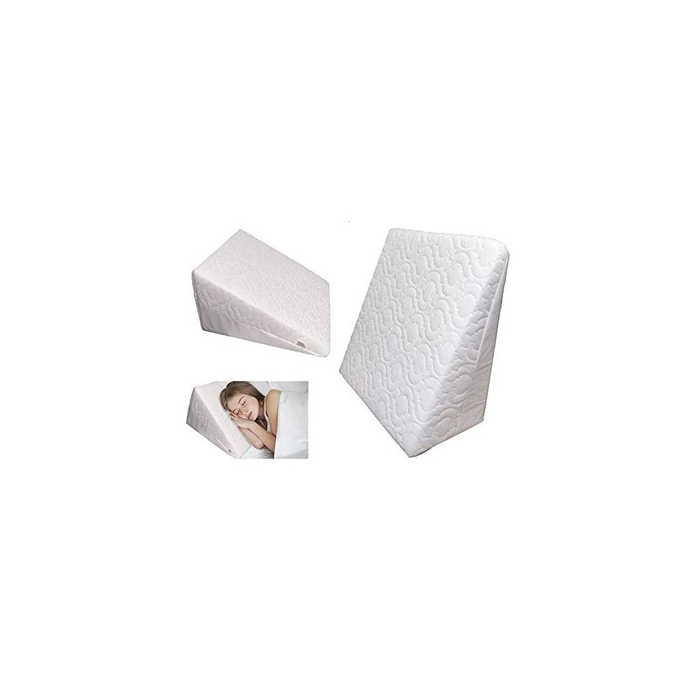 Gax Orthopedic Bed Wedge Pillow For Anti-Snore, Acid Reflux & Respiratory Support - Foam Back & Reading Cushion (20 X 18 X 11 In)
