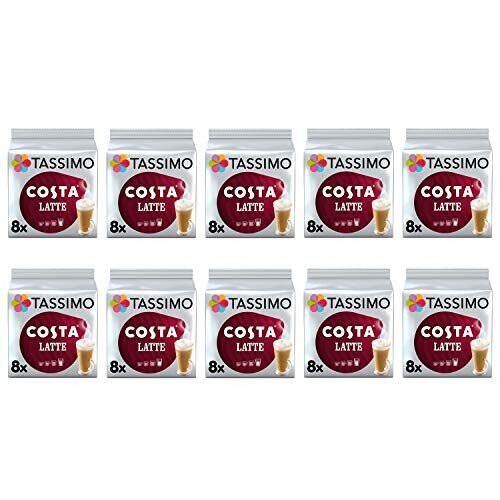 Tassimo Tassimo Costa Latte Coffee Pods - 10 Packs (80 Drinks)