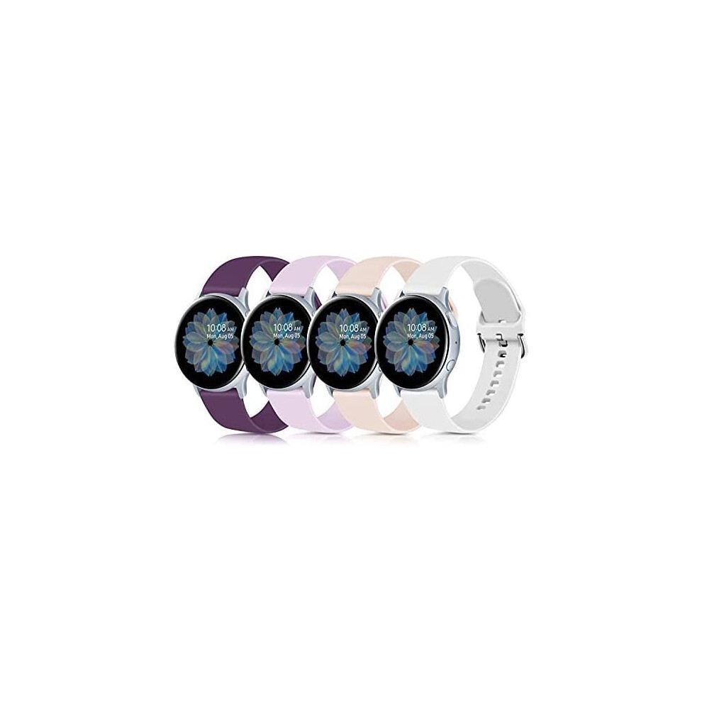 [4 Pack] Straps For Samsung Galaxy Watch Active 2 40Mm 44Mm & Galaxy Watch Active & Galaxy Watch 3 41Mm & Galaxy Watch 42Mm, 20Mm Soft Silicone B Not,Specified 727387982582