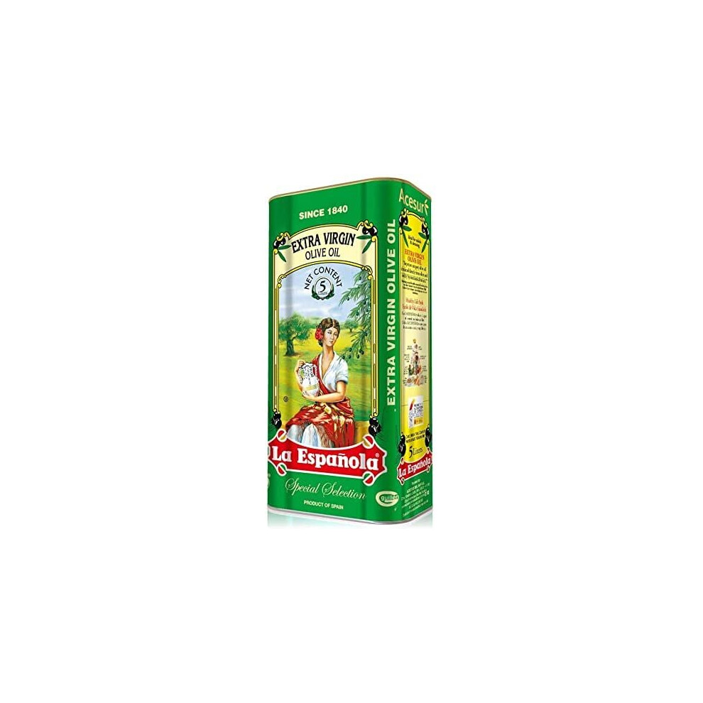 La Espanola La Española Extra Virgin Olive Oil. Ideal For Salads, Dressings And To Enhance The Flavour Of Your Meals. Available In Elegant 5L Tin.