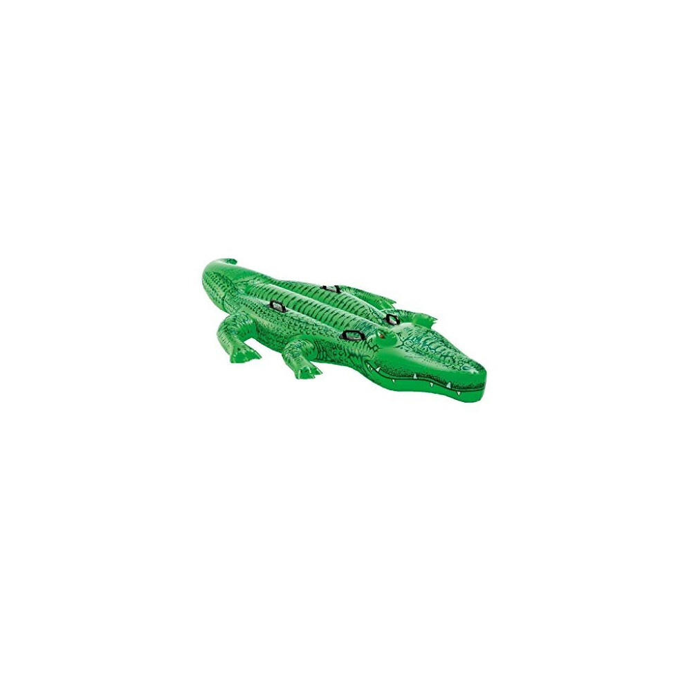 Intex Giant Gator Childrens Large Inflatable Ride On Alligator With Four Grab Handles #58562