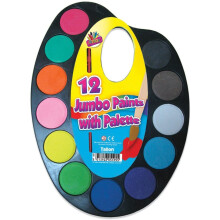 ART BOX Jumbo Paints on Palette Watercolour Paint Set, 5105