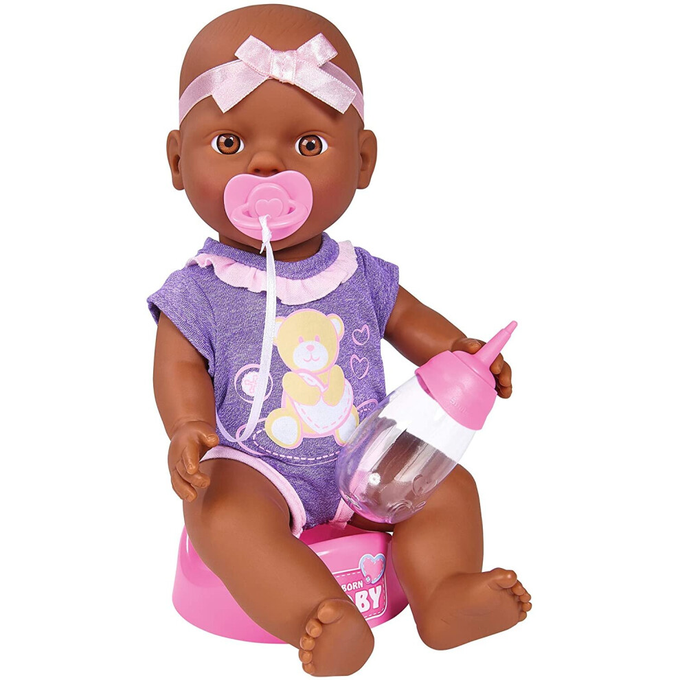 Simba New Born 105030068 Baby Doll Drink And Wet Function 4 Pieces 30 Cm Purple