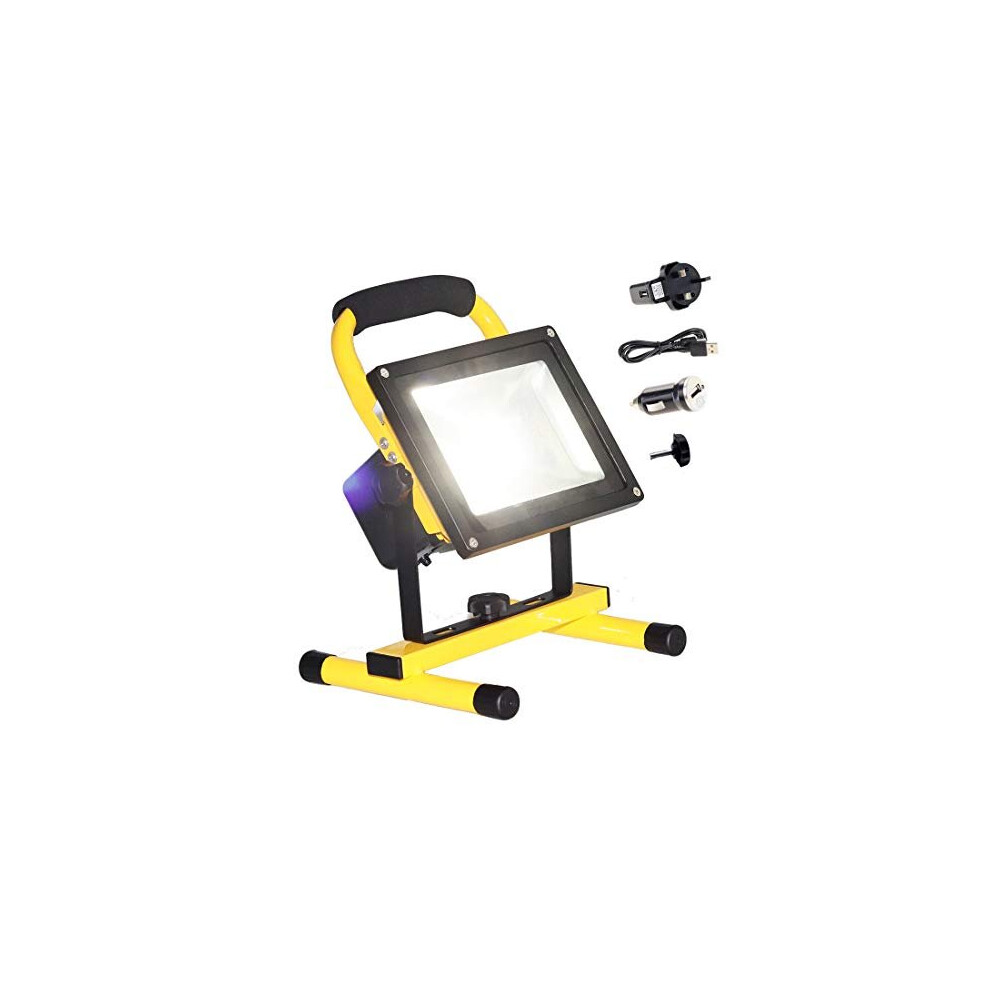 LED Work Lights Portable Floodlight Waterproof Security LED Rechargeable FloodLight for Outdoor, Garage, Car Repairing, Camping, Hiking