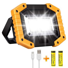 30W LED Work Light Rechargeable Portable COB Floodlight Super Bright 2000LM Battery Outdoor Security Light USB Waterproof for Camping Hiking Fishi