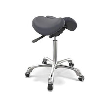 Master Massage Berkeley Ergonomic Split Style Saddle Stool Rolling Stool Dentist Chair Swivel Stool in Royal Blue