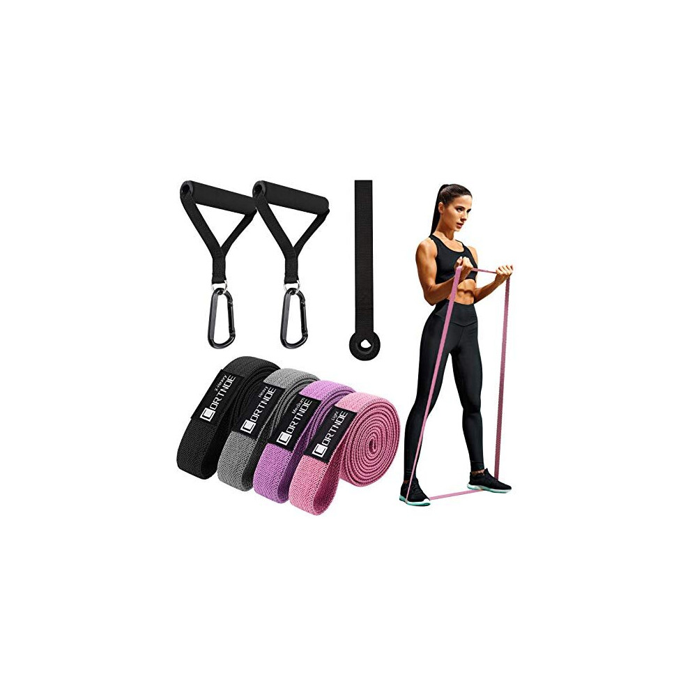 Photos - TRX & CrossFit CORTNOE Pull Up Assistance Bands - Pull Up Bands Fabric Long Resistance Bands Set of 10 Long Workout Bands with Door Anchor,